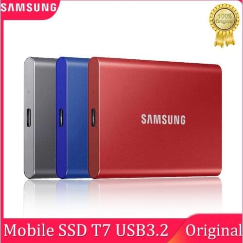 SAMSUNG T7 Portable SSD 500GB 1T 2TB Up to 1050MB/s Type-C USB 3.2 Gen2 External Solid State Drive Suitable for laptop computers