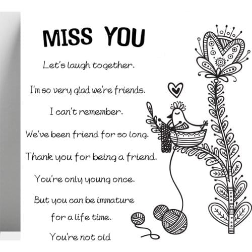 ZhuoAng Miss Clear Stamps for DIY Scrapbooking Photo Album Card Making DIY Decoration Supply