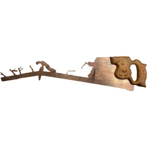 Hand Cut Plasma Torch Design Metal Art Wall Decoration Cut Hand Saw Metal Art Wall Showpiece Art Tree For Wall Decor Dropship