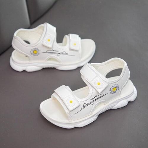 Anti Slip Sandals Sport Breathable Summer Soft Bottom Kids Sneakers for Girls Velcro Zapatos Para Ninas Childrens Shoes BE50SH