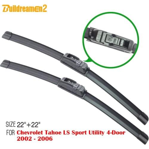 Buildreamen2 2Pcs Car Soft Rubber Windscreen Wiper Windshield Wiper Blade For Chevrolet Tahoe LS Sport Utility 4-Door 2002-2006