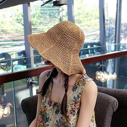 Summer Hats For Women Straw Beach Hat Fisherman Cap Korean Sunscreen Folding Sun Hat Ladies Hats Panama Cap Gorro Chapeu Sunhat
