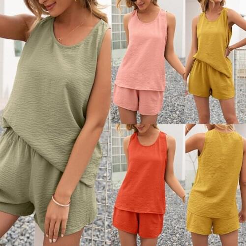 Sport Suits Stylish Trendy Breathable Women Shorts Sleeveless Shirt Loose Suit Outdoor Female Sport Wear Running Gym Short suits