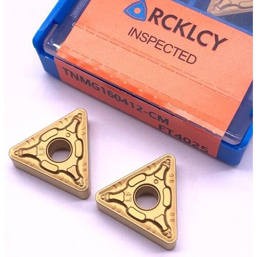 10pcs RCKLCY TNMG160412 CM FT4025 triangle metal turning tool CNC machine milling tools lathe tool lathe car blade for steel