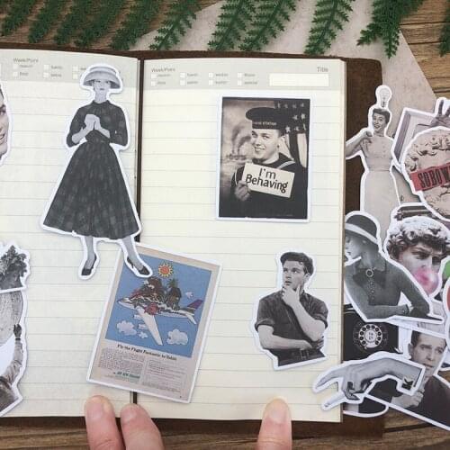 20PCS ins vintage Stickers Crafts And Scrapbooking stickers kids toys book Decorative sticker DIY Stationery