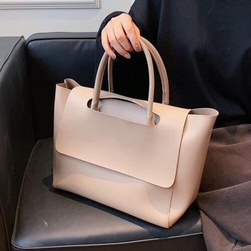 Large Capacity PU Leather Crossbody Bags for Women 2021 New Shoulder Bag Fashion Handbags and Purses Simple Totes