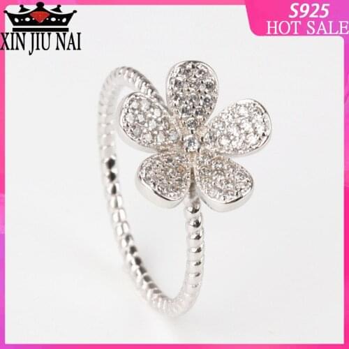 Twist twist rope womens micro diamond ring leaf grass four-leaf grass combination ring gold-plated jewelry wholesale station