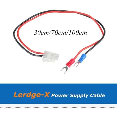 1pc Lerdge-X 30cm/70cm/100cm Length Power Supply Cable 18AWG Soft Silicone Wire for Lerdge X Board 3D Printer Parts