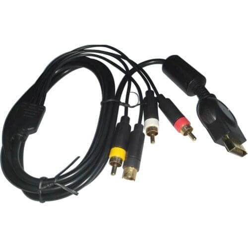 10pcs High quality S-video RCA AV Video Audio Cable Cord Fit For PS3
