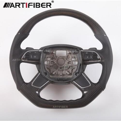 100% Real Carbon Fiber Steering Wheel for Audi A6
