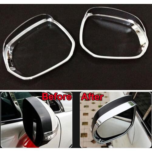 2Pcs Car Rearview Mirror Visor Shield Rain Board Water Rainproof Gear Eyebrow Cover Styling Sticker Fit For Peugeot 3008 2013