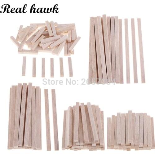 30x3x3/4x4/5x5/6x6/7x7/8x8/9x9/10x10mm Square Balsa Wood Stick Wooden Dowel Rod Block for Kids Model Making Ornaments DIY