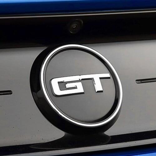 3D GT Round Logo Trunk Label Emblem Sticker Trunk Decoration Modification Replacement Accessorie for 15-20 Ford Mustang Shelby