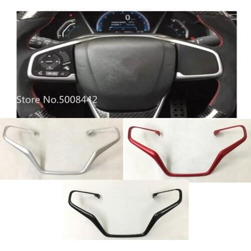 For Honda CRV CR-V 2017 2018 2019 2020 car stick styling cover inner Steering wheel Interior Kit switch Trim frame 1pcs