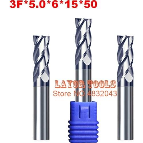 3F*5.0*6*15*50 CNC tool tungsten alloy milling cutter special flat aluminum alloy cutter aluminum alloy milling cutter