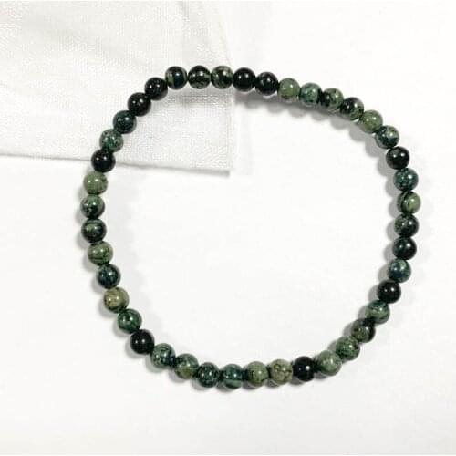 Hot sale Natural Stone Round Bead Women Bracelets Gift 4 mm Round Rhyolite Beads Bangle elastic bracelets