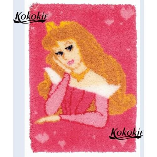 Crochet needle for carpet embroidery diy tapijt latch hook rug kits princess canvas printing vloerklee foamiran for needlework