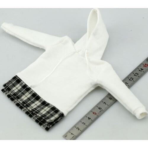 1/6 Scale Toy Model Trend Casual Hip-hop Fake Two-piece Lattice Top for 12" Action Figure Collection Body Doll Accessories