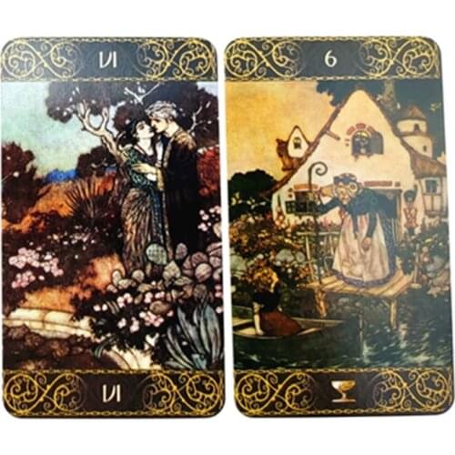 77HC Edmund Dulac Tarot Cards Full English 78-Card Deck Oracle Party Divination Fate Board Game