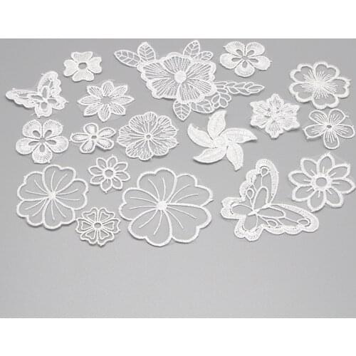 Embroidery Lace Organza Flower Butterfly Patches Sew On Patch For Clothes Wedding Dress