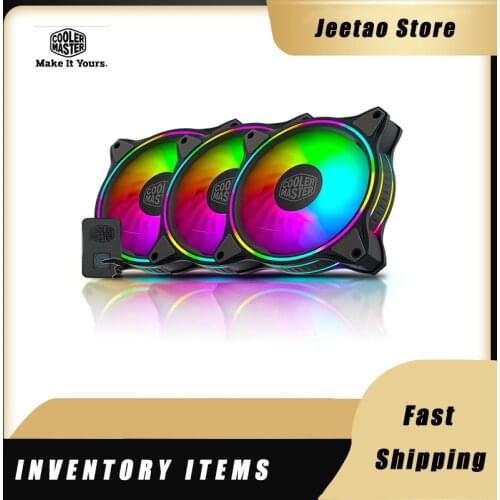 Cooler Master Fan MF120 Halo 3-in-1 kit 12cm Duo-Ring Addressable RGB Lighting 5V 3PIN ARGB Silent Chassis Water Cooling Fan