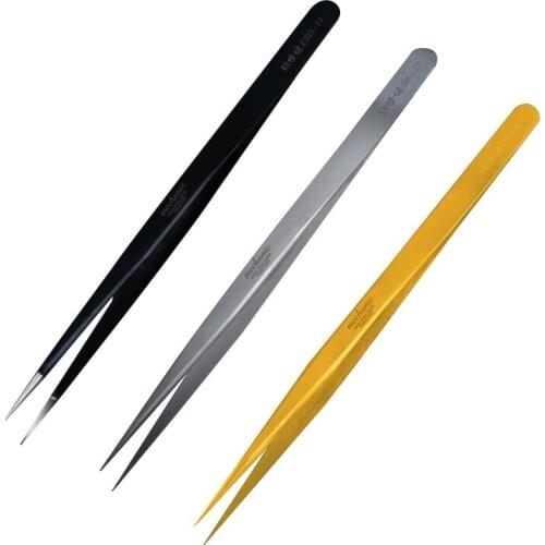 MECHANIC Precision Tweezers Anti Static High Toughness Durable SMD PCB BGA Tweezers for Phone Motherboard Repair Tool