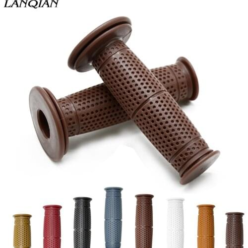 Motorcycle Handlebar Hand Handle Retro Cafe Motorbike Vintage Rubber Bar Grip Grips Non-slip For SUZUKI GSF600 BANDIT GS500E