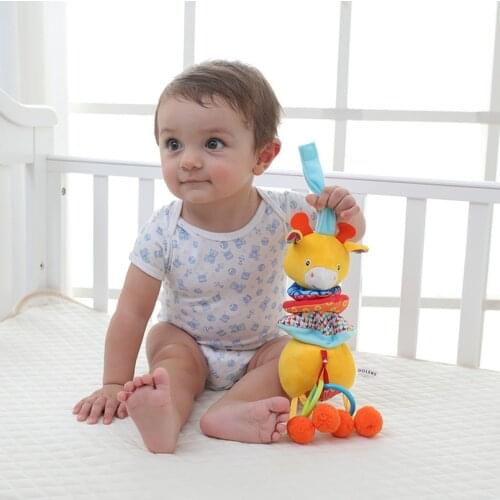 Baby Toys 0-12 Months Soft Anime Fawn Cows Baby Rattles cotton Plush Toys Soothing Sleep Musical Appease Plush Toys