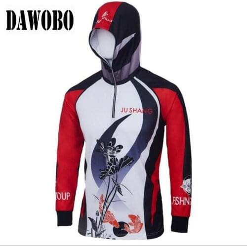 New arrival Outdoor fishing clothes breathable quick dry Anti Sai UV Anti mosquit hooded long sleeve fishing Shirts