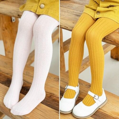 Autumn Knitted Children Pantyhose Cotton Double Needle Tights for Girls Cute Animal Baby Girl Winter Clothes