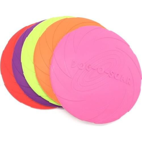 Rubber Dog Flying Toys For Small Large Dogs Pitbull Puppy Dog Flying Discs Interactive Toys Dog Training Products Pets Supplies