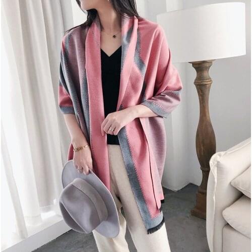 2020 Spring Autumn Cashmere New Scarf WomenS V-Shaped Air-Conditioned Room Big Shawl Warm And Thick Scarf Koel Sjaal 70*200cm
