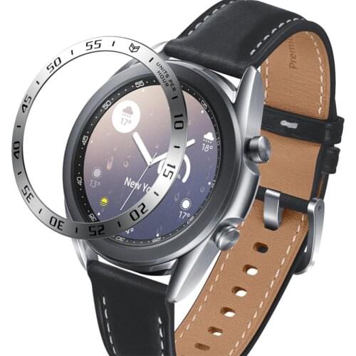 2020 New Steel Bezel Ring Metal Cover Anti Scratch Stainless Steel Protective Bezel Ring Case for Galaxy Watch 3 41mm