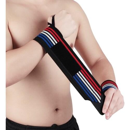 1PCS Wrist Support Gym Weight lifting Training Fitness Gloves Bar Grip Barbell Straps Elastic Bandage Wraps Hand Protection