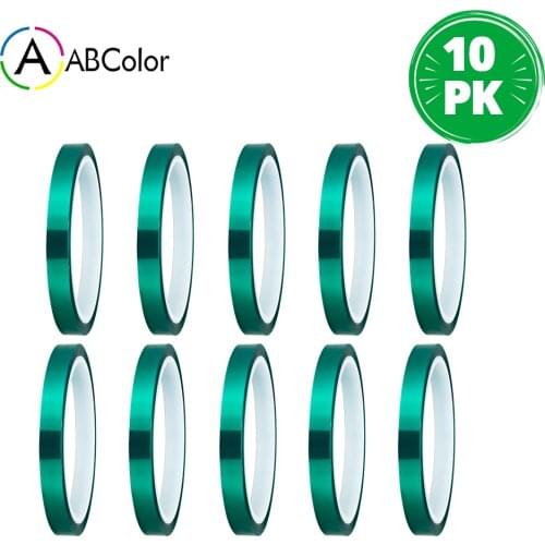 10PK 10mm Polyimide Tape For Kapton Tape BGA High Temperature Heat Resistant Tape Green Adhesive Tape for 3D Printing Protection
