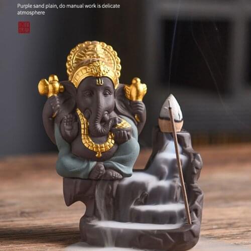 20pcs Incense Cones with Purple Sand Backflow Censer Tea House Decor Incense Burner Decor Fresh Air Fatigue Relief Family Gifts