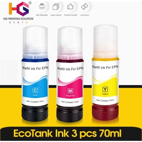 3-5 Bottle Refill Ink For 002 101 102 105 502 504 EcoTank Ink For Epson L4150 L4160 ET-7700 ET-7750 L6160 L7160 L7180