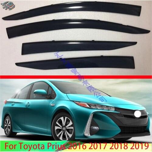For Toyota Prius 2016 2017 2018 2019 Plastic Exterior Visor Vent Shades Window Sun Rain Guard Deflector 4pcs