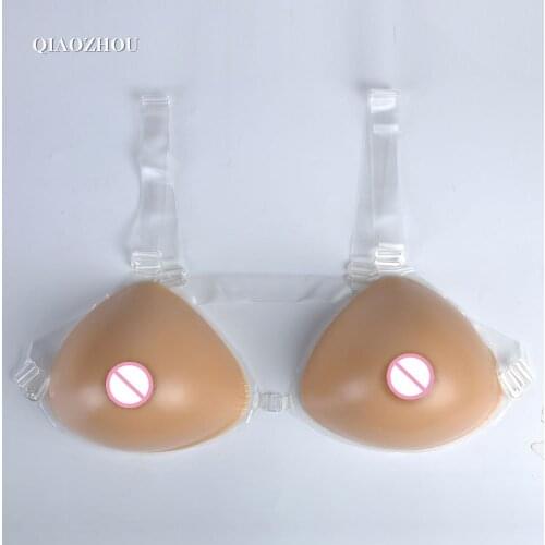 600g/pair B cup silicone breasts with realistic nipple women sexy boob for shemale enhancer transgender breast prosthesis