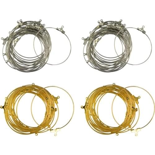 80pcs 40 mm Round Shaped Beading Hoop Earring Finding Ring Hoop DIY Dangle Pendants for Earring Jewelry Making Accessories