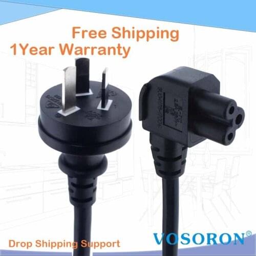 Angle C5 Chinese 3pin Power Adapter Lead Cord for TV Printer Australia 10A to IEC 320 C5 Power Cable 100CM