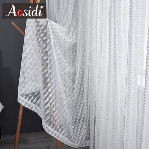 White Sheer Curtains for Living Room Bedroom Modern Windows Curtains for Home Decoration Elegant Sheer Voile Drapes Custome Made