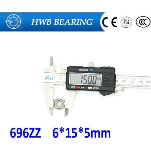 Free shipping 10pcs 696ZZ 696-2Z 696 ZZ 6x15x5 mm thin wall deep groove ball bearing 696Z 6*15*5mm