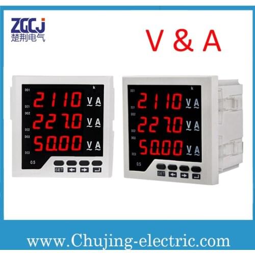 Free shipping !!! digital voltage current meter 3 phase voltage and current meter voltage current volt ampere meter digital
