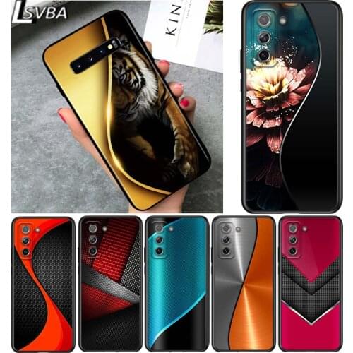 Color Brushed Metal for Samsung Galaxy S21 Ultra Plus Note 20 10 9 8 S10 S9 S8 S7 S6 Edge Plus Black Phone Case