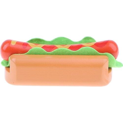 Wooden Hot Dog Kitchen Food Play Developmental Pretend Play Birthday Gift