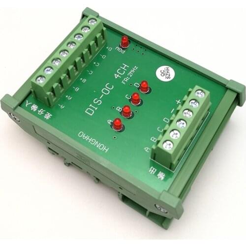 DIS-OC 4CH differential to collector encoder signal conversion module input and output isolation rail installation