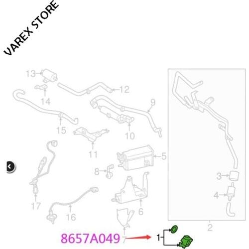 Carbon valve for Outlander Sport. Lancer. 2.4L, 2014-17. 2.4L, 2018-20 OEM:8657A049