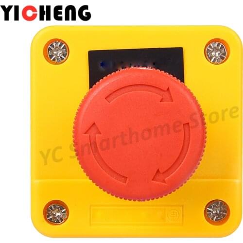 E-stop Push button emergency stop switch button box one normally open and one normally closed