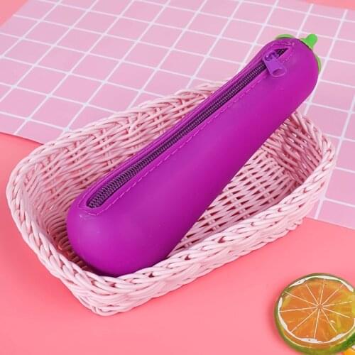 Cute Coin Purse Banana Pencil Case Kawaii Bag Silicone Purse Funny Purses For Kids Yellow Corn Coin Bags For Children